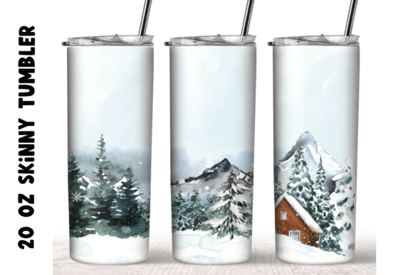 A Brand Designer's Review: The Winter Snow Christmas Trees Tumbler Graphics