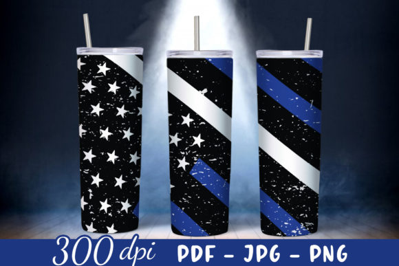 A Police Tumbler Wrap for Crafts and Client Graphics