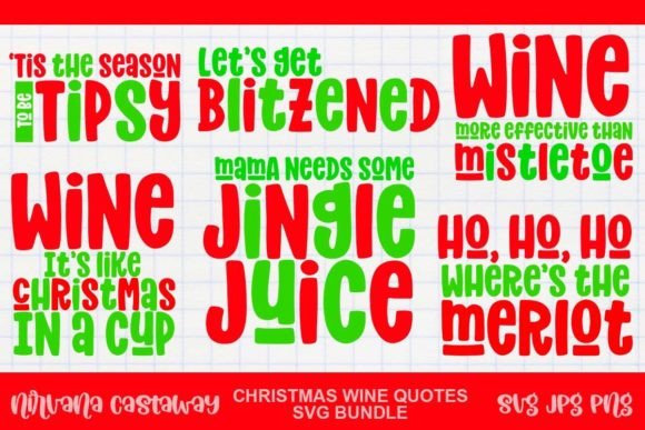 A Professional Designer’s Take on Christmas Wine Quotes SVG Craft Bundle