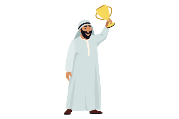 A Real Designer’s Take on the Arab Man Hold Trophy Cup Design