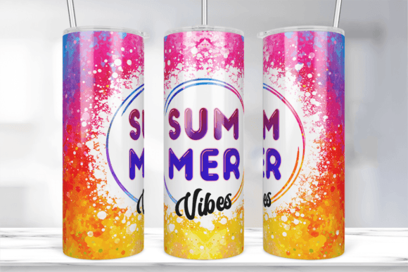 A Vibrant Summer Tumbler Graphic for Crafts & Small Business