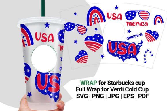 Branding with a USA Wrap for Starbucks Cup Graphic