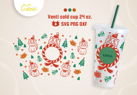 Crafting Holiday Branding with a Funny Christmas Cat Graphics Set