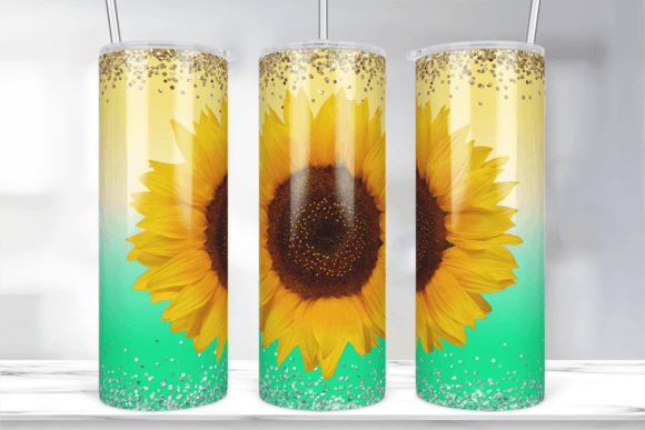 Crafting with Glitter Sunflower Graphics: A Tumbler Wrap Review