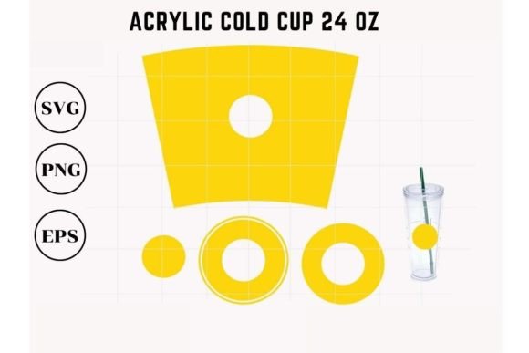 Crafting with the 24oz Acrylic Cold Cup Full Wrap Template