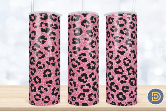 Design Review: Pink Glitter Leopard Valentine Tumbler PNG