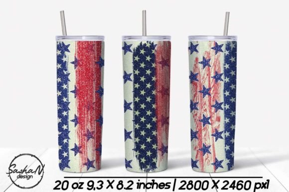 Evaluating a 4th of July Skinny Tumbler Design for Embroidery