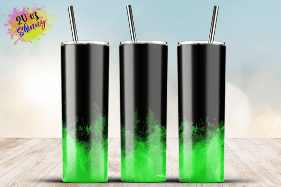 Green Fire Flame Graphics for Crafts & 20oz Tumblers