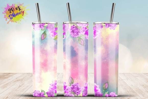 Professional Review: Purple Floral 20oz Skinny Tumbler Wrap Graphics