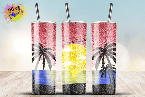 Reviewing a Beach Sunset Tumbler Wrap for Craft Blog Graphics