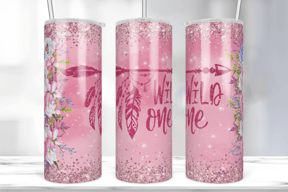 When Elegance and Glitter Meet: A Tumbler Wrap Design Asset